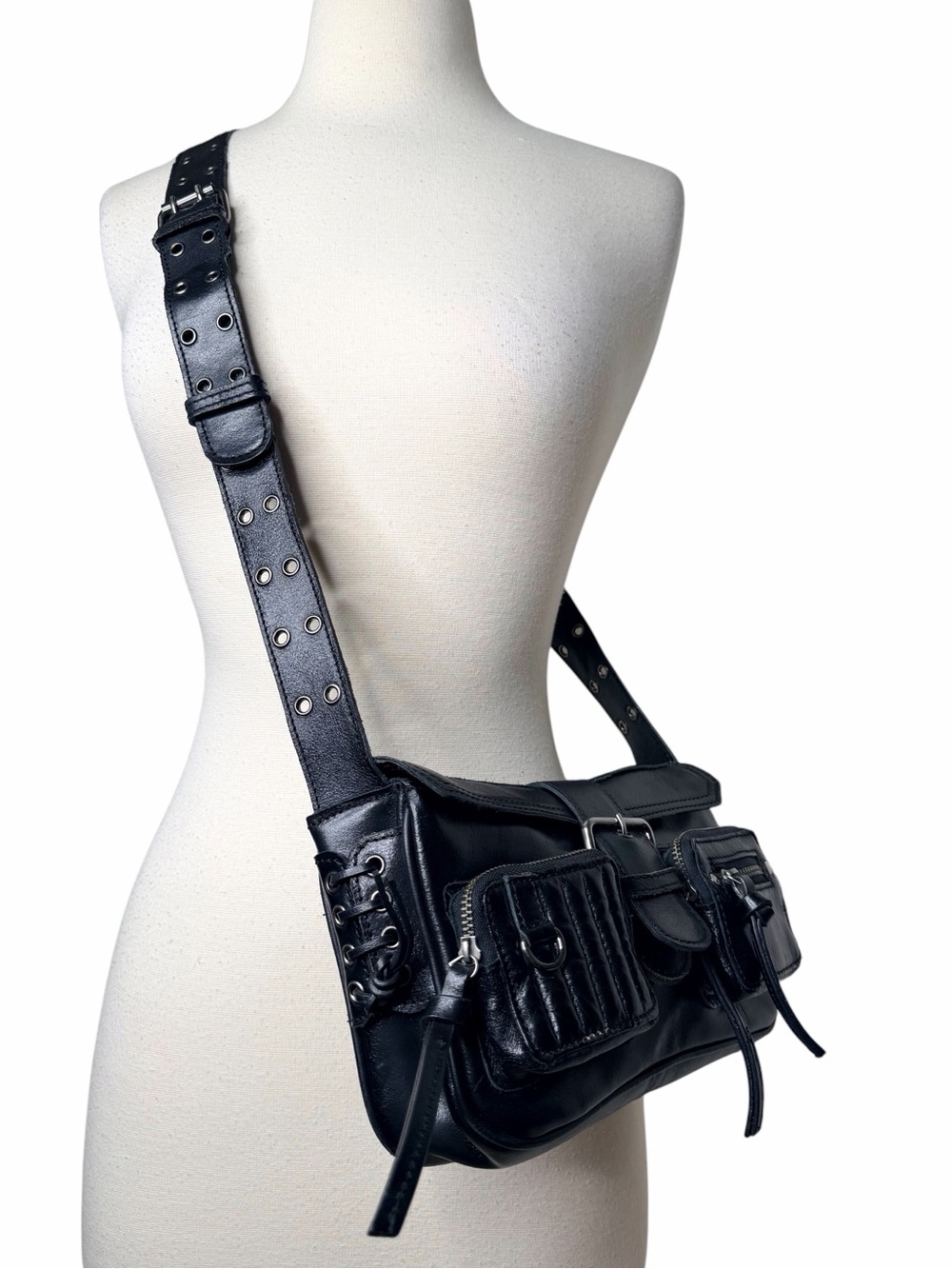 Free People High Speed Crossbody Leather Bag.